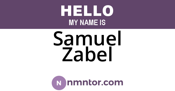 Samuel Zabel