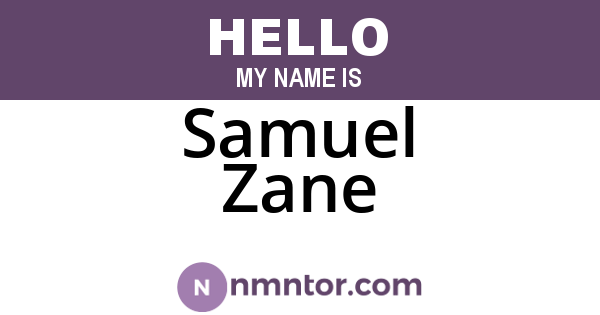 Samuel Zane
