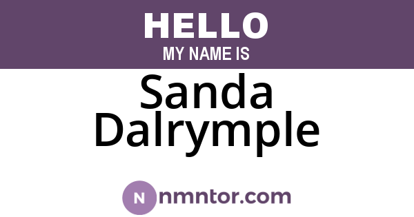Sanda Dalrymple