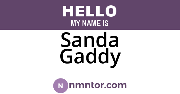 Sanda Gaddy