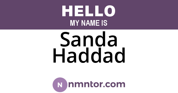 Sanda Haddad