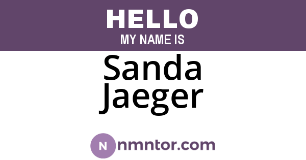 Sanda Jaeger