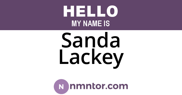 Sanda Lackey