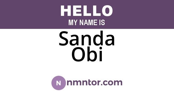 Sanda Obi