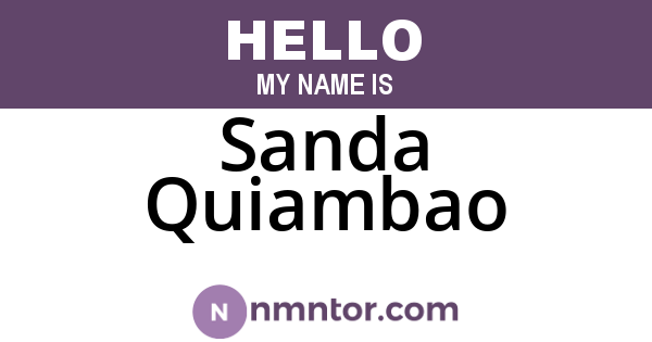Sanda Quiambao