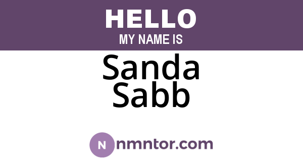 Sanda Sabb