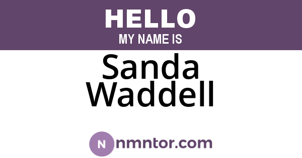 Sanda Waddell