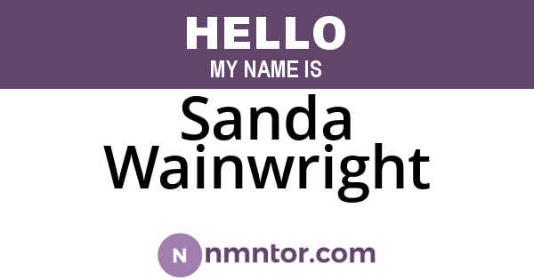 Sanda Wainwright