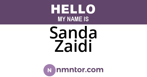 Sanda Zaidi
