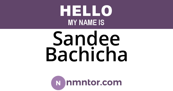 Sandee Bachicha