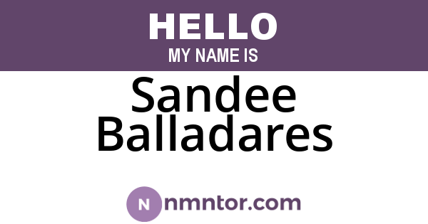 Sandee Balladares