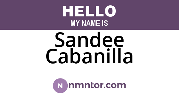 Sandee Cabanilla