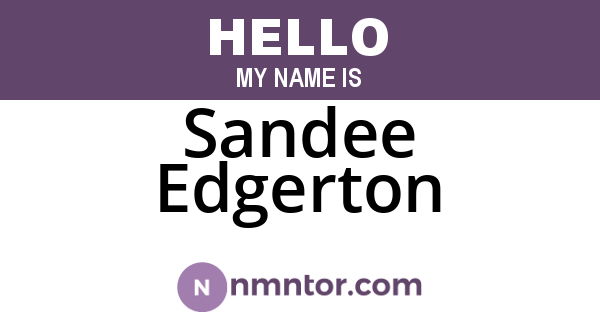 Sandee Edgerton