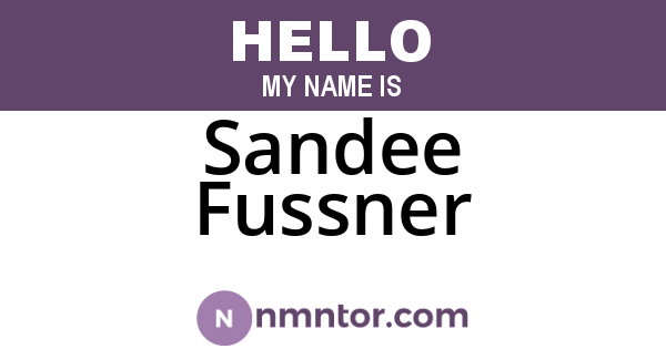 Sandee Fussner