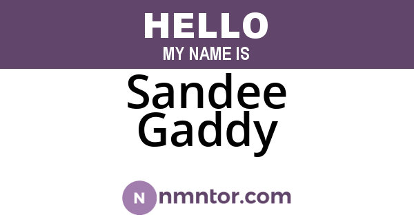 Sandee Gaddy