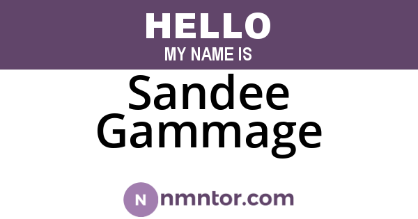 Sandee Gammage