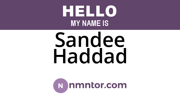 Sandee Haddad