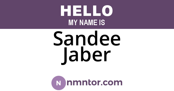 Sandee Jaber