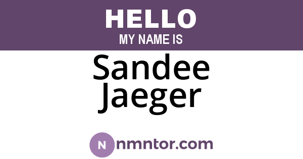 Sandee Jaeger
