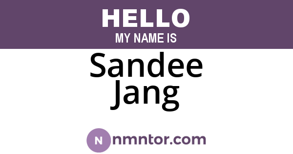 Sandee Jang