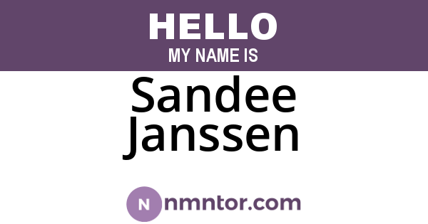 Sandee Janssen