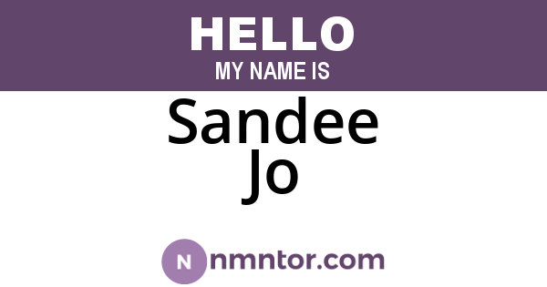 Sandee Jo