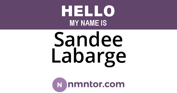 Sandee Labarge