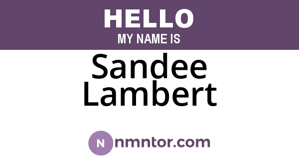 Sandee Lambert