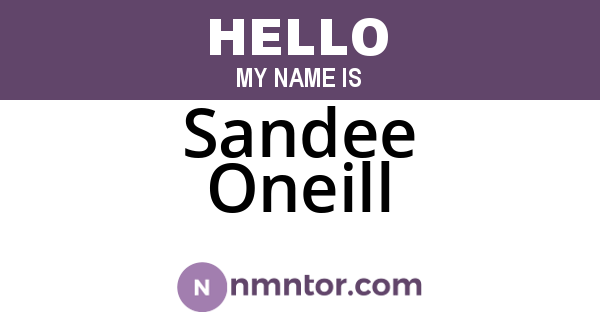 Sandee Oneill