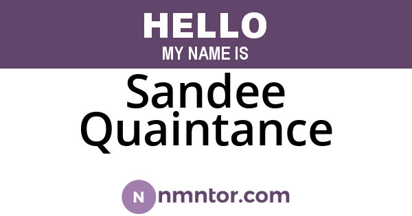 Sandee Quaintance