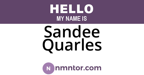 Sandee Quarles