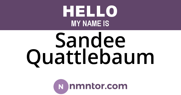 Sandee Quattlebaum