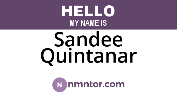 Sandee Quintanar