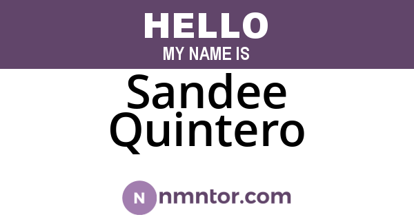Sandee Quintero