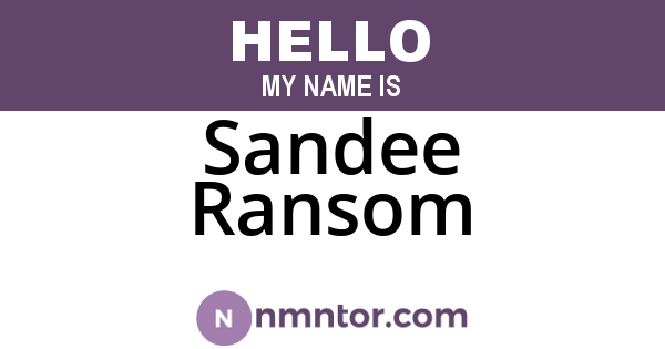 Sandee Ransom
