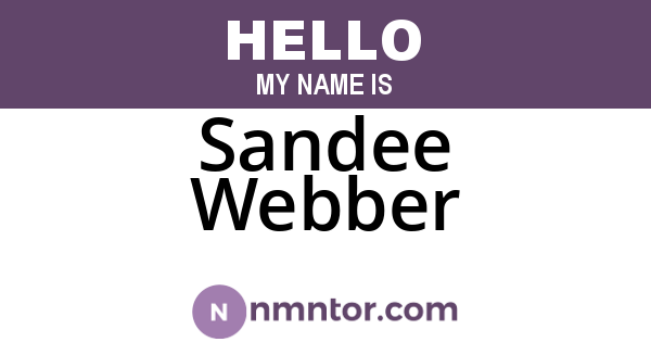 Sandee Webber