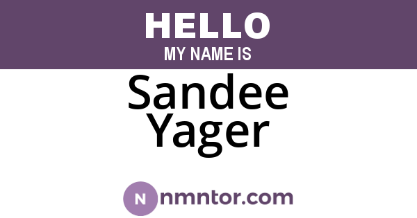 Sandee Yager