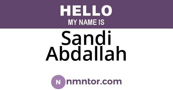 Sandi Abdallah