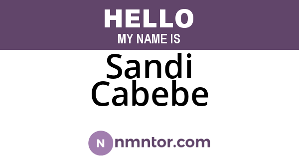 Sandi Cabebe