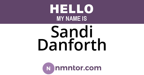 Sandi Danforth