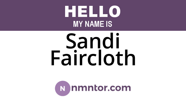 Sandi Faircloth