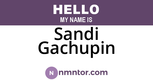 Sandi Gachupin