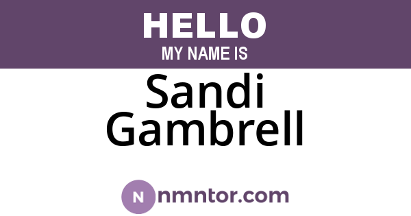 Sandi Gambrell