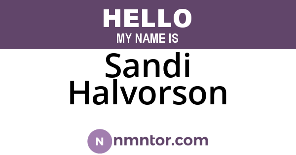 Sandi Halvorson
