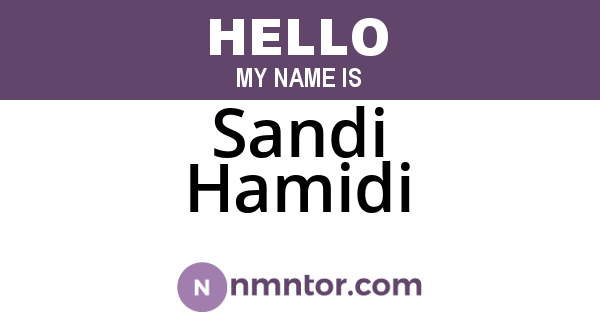 Sandi Hamidi