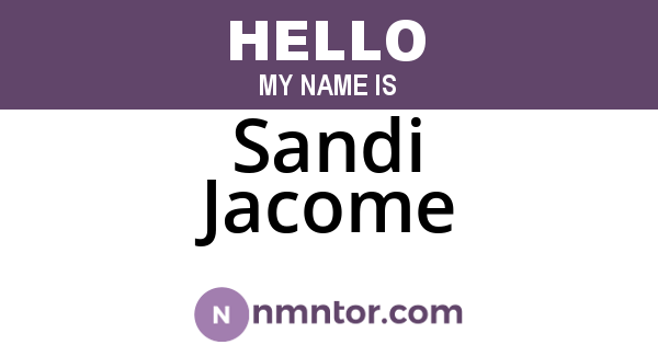 Sandi Jacome
