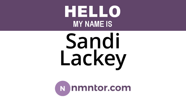 Sandi Lackey
