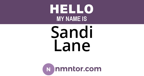 Sandi Lane