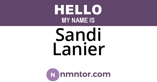 Sandi Lanier