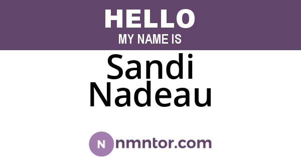 Sandi Nadeau